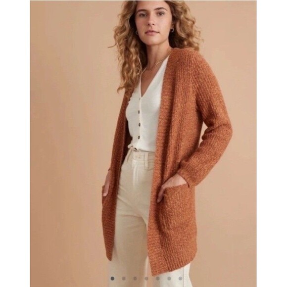 Marine Layer Sweaters - Marine Layer Ontario Cardigan Women’s Medium Rust Merino Wool Blend